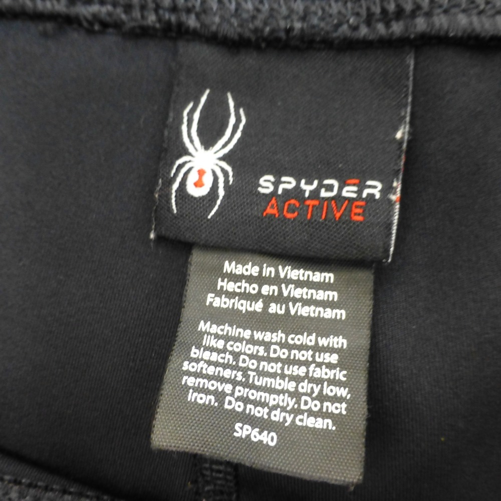 Spyder Active Leggings Womens Medium Black Capris High Waist Side Pockets - Picture 4 of 10